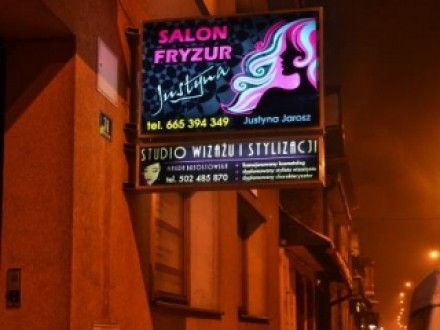 Kaseton podświetlany Salon Fryzjerski