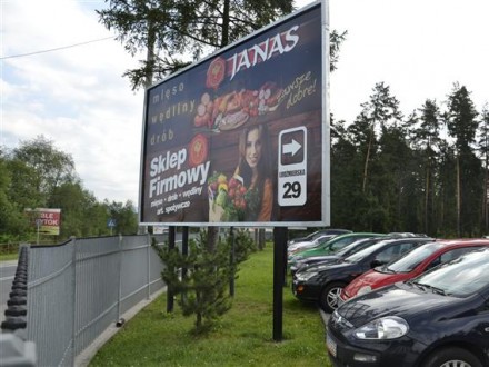 Tablica reklamowa - firma JANAS